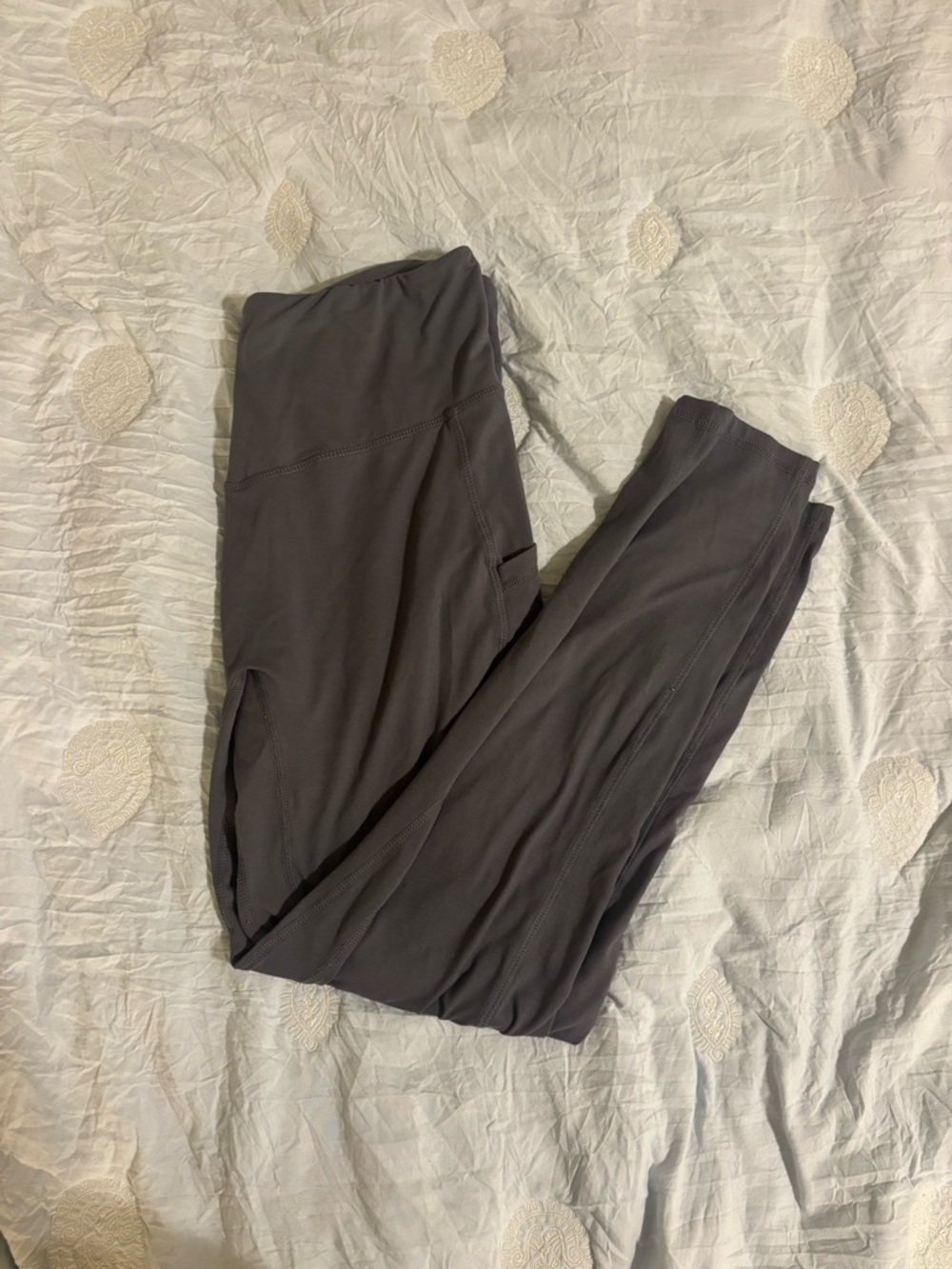 Gray Athletic Leggings - Solid Performance